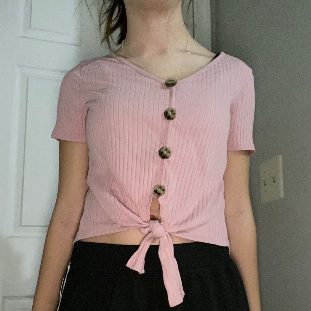 Pink crop top
